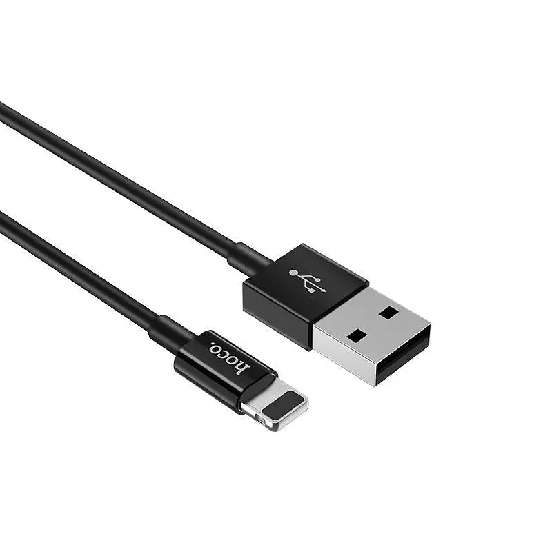 USB Cable Hoco X23 Skilled Lightning Black 1m - фото 4