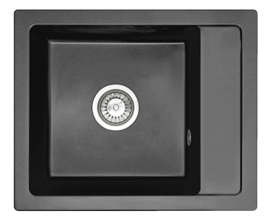 Кухонна мийка гранітна Rea Rino black ZLE-00103, Чорний - фото 5