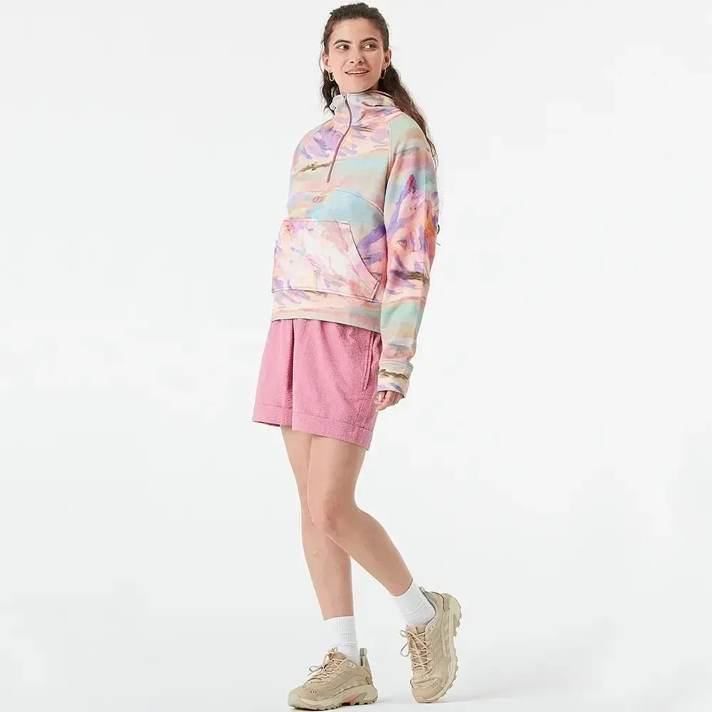 Толстовка жіноча Picture Organic Quenda 1/2 Zip Printed Women M Блакитний-Рожевий - фото 4