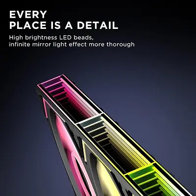 Вентилятор для ПК Jungle Leopard Interstellar-V2 Daisy Chain RGB 120 мм, комплект із 3 шт., 1850 об/хв/68 CFM/2,4 мм H2O/24 - фото 3
