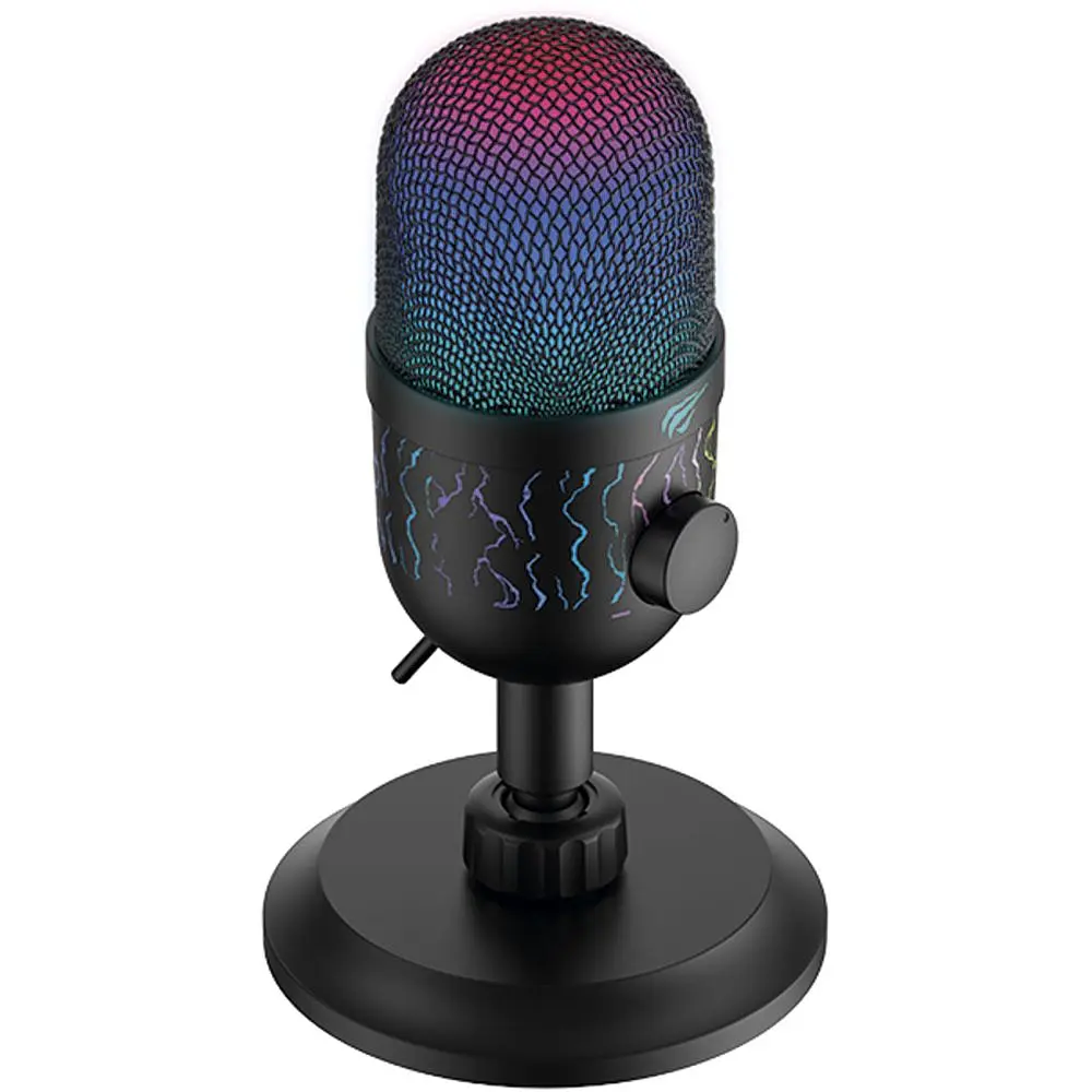 Мікрофон для комп'ютера Havit HV-GK52 USB RGB black (HV-GK52) - фото 5