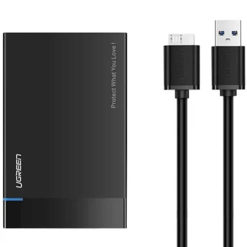Кишеня зовнішня Ugreen USB 3.0 to M.2 SATA SSD US221 black (30848) - фото 2