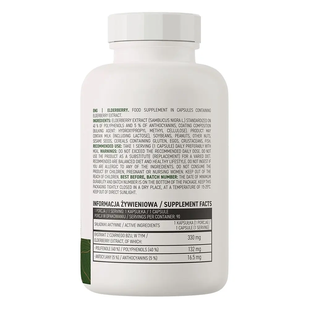 Екстракт бузини OstroVit Vege Elderberry, 90 капсул для підтримки імунної системи - фото 2