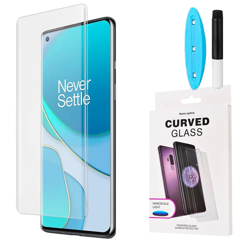 Защитное стекло DK для OnePlus 9 Pro UV Curved015456 clear 2 шт. - фото 3