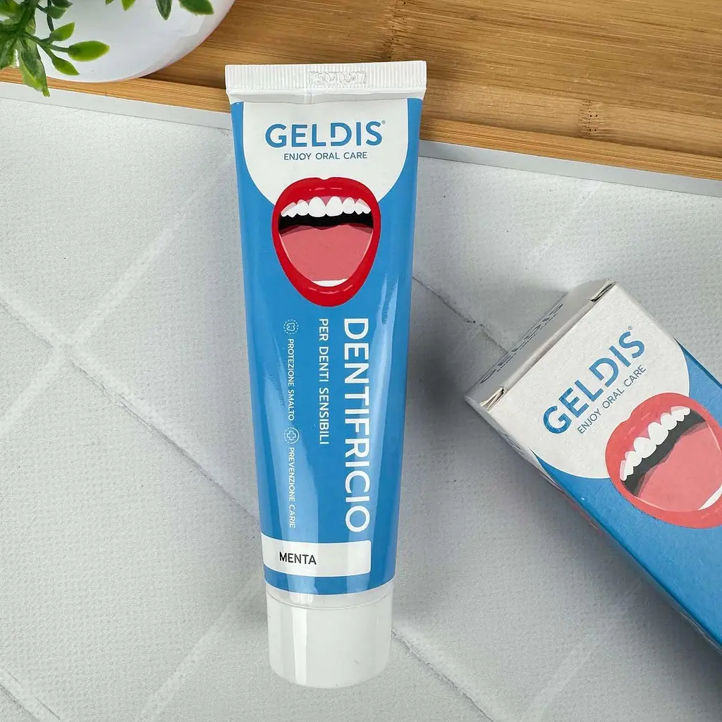 Зубна паста Geldis Sensitive для чутливих зубів (фтор 1450, смак ніжної м'яти) 100 мл