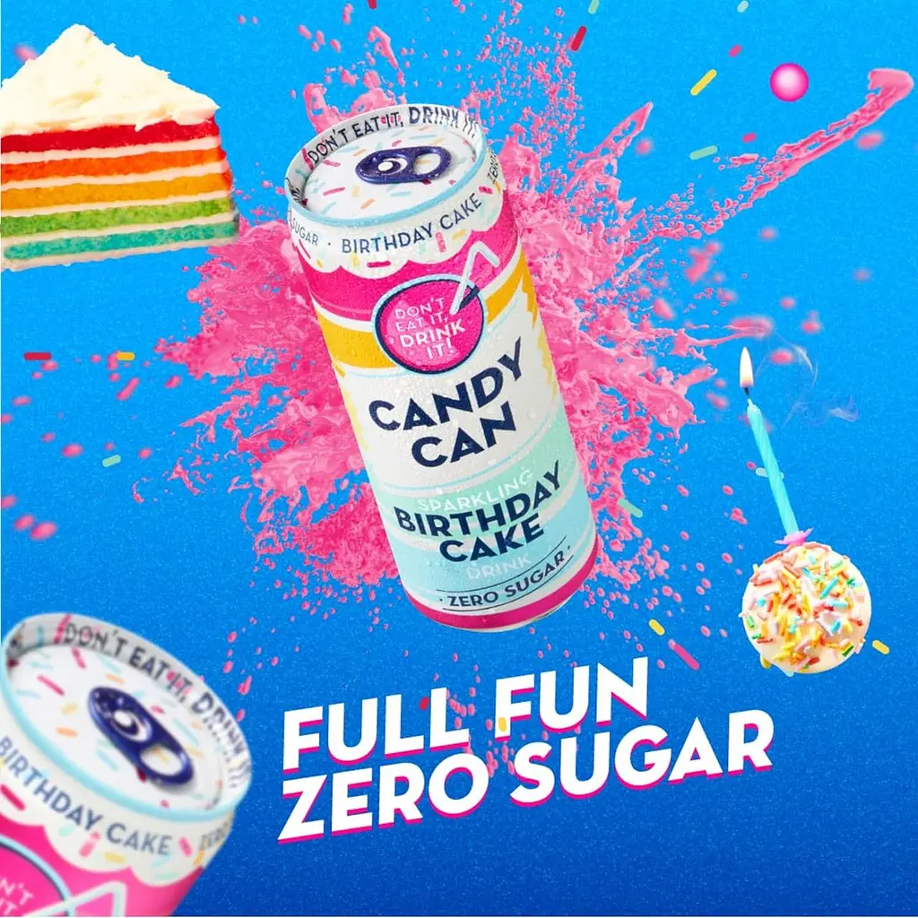 Газований напій Candy Can Birthday Cake без цукру 330 мл - фото 3