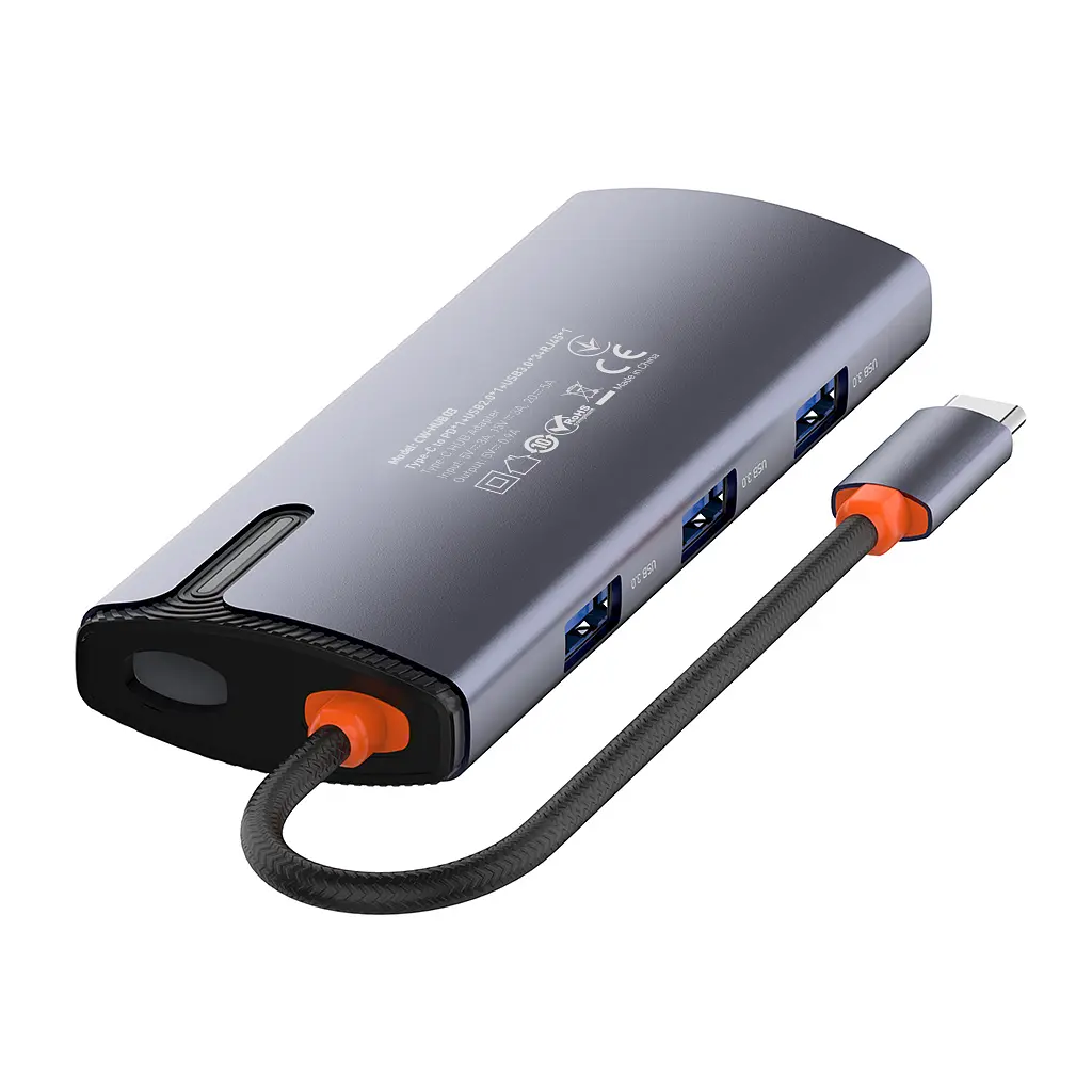 Порт-реплікатор ColorWay Docking Station USB-C 6-в-1 Type C PD 100W/USB3.0х3/USB2.0/RJ45 (CW-HUB03) - фото 9