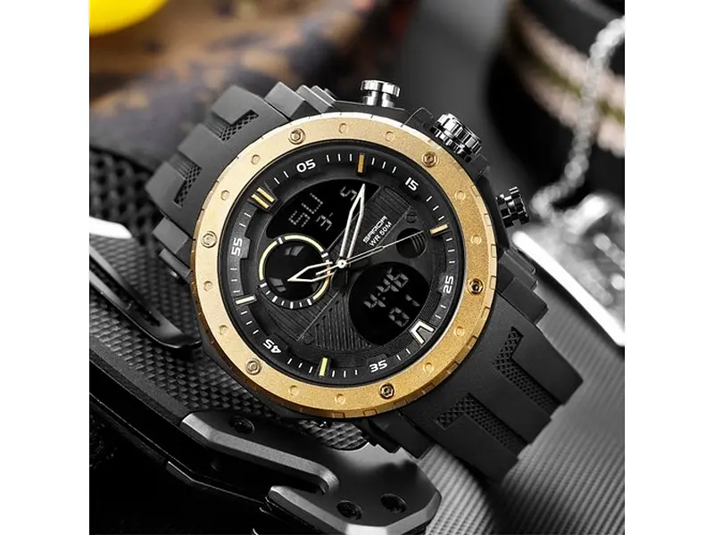 Наручные часы мужские 6012 Black-Gold Sanda acs0030972 - фото 3