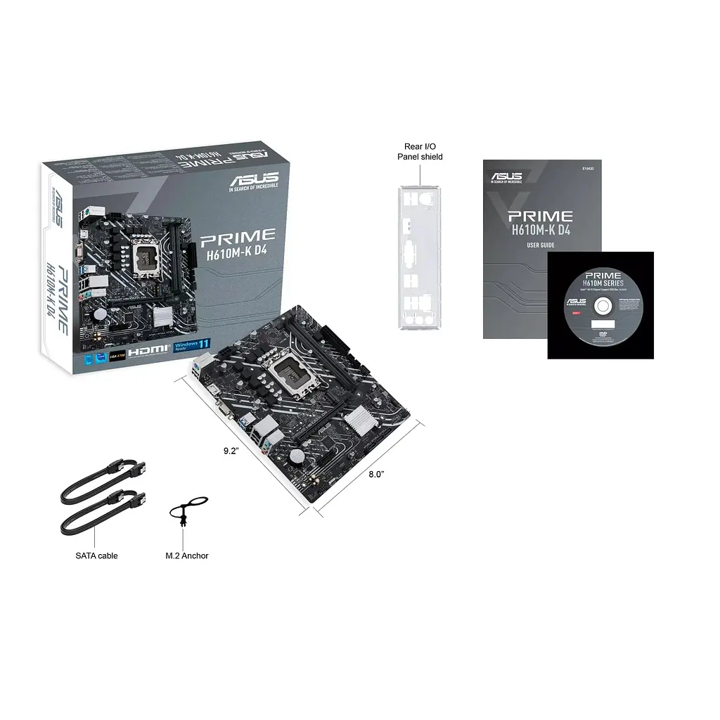 ASUS Материнська плата PRIME H610M-K D4 s1700 H610 2xDDR4 M.2 HDMI-VGA mATX - фото 7