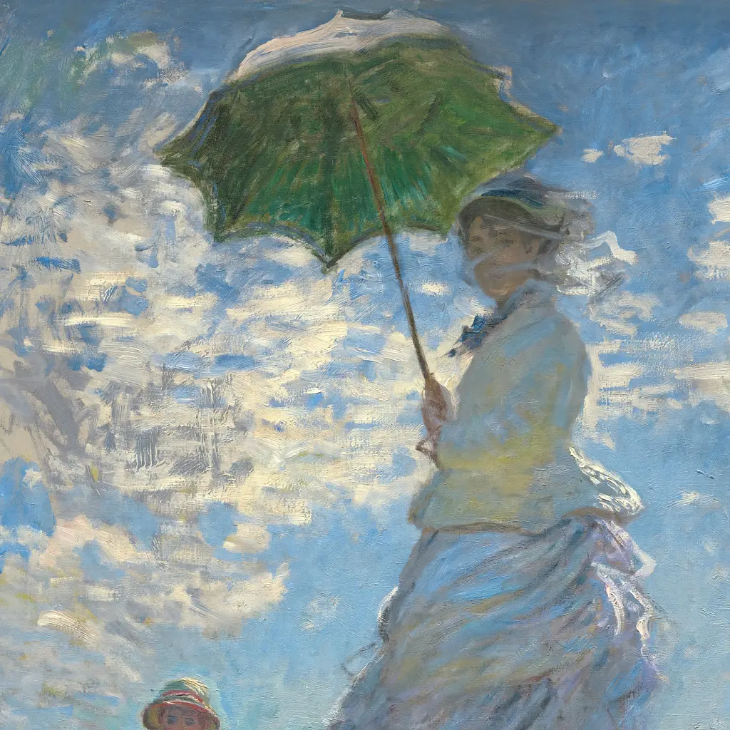 Інтер'єрна картина Жінка з парасолькою, Клод Моне, Claude Monet, Woman with Parasol, інтер'єрний декор, 75×60 см (id6894) - фото 3