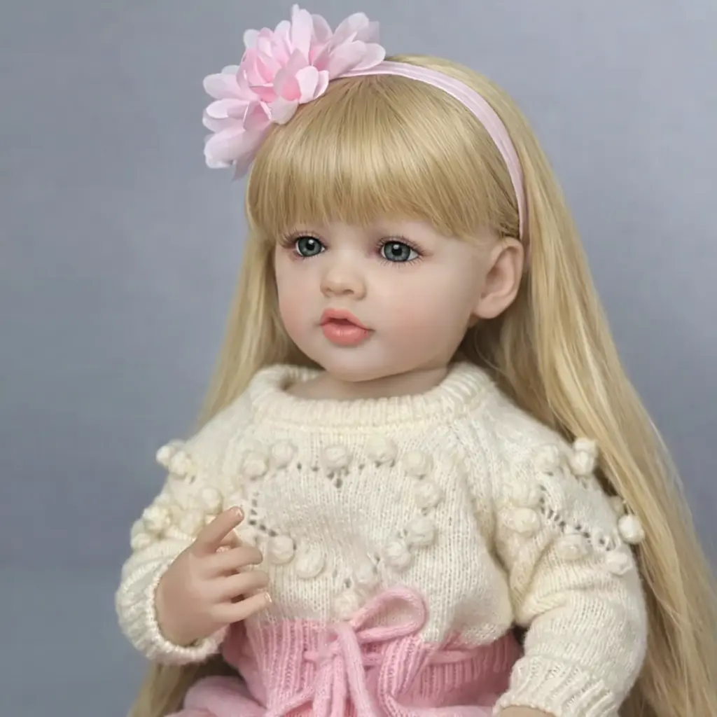 Реалістична Кукла Реборн 55 см повністю вінілова Doll Reborn Baby Born К0100315 - фото 5