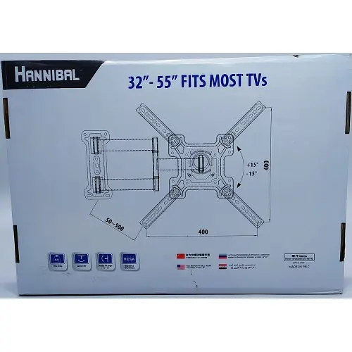 Поворотно-похилий кронштейн для телевізора Hannibal CP305 32 -55 - фото 2