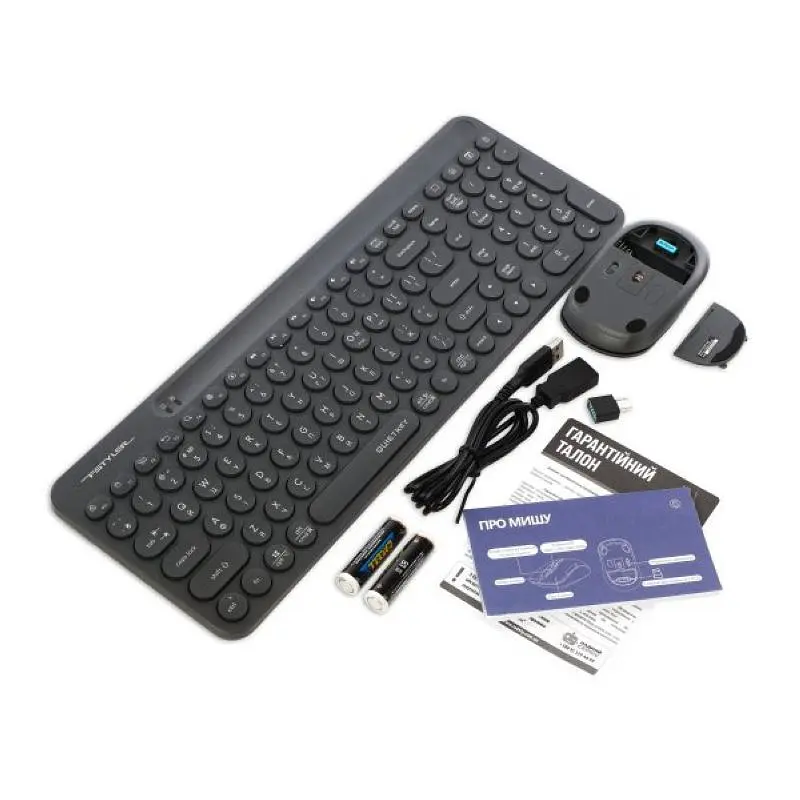 Комплект A4Tech Fstyler FG3300 Air2 (Grey), сірий колір - фото 5