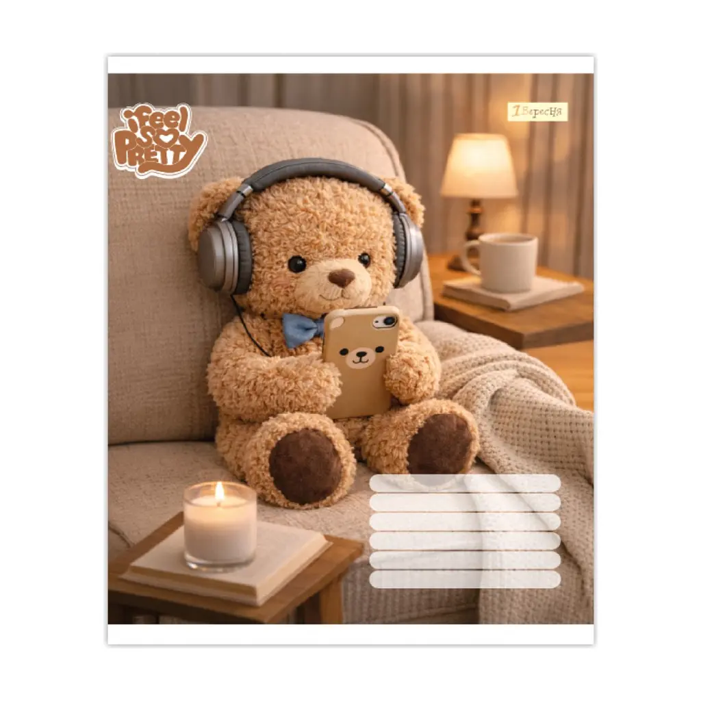 Зошит 1 вересня Bear stories А5 24 аркушів клітинка (768974), в асортименті - фото 2
