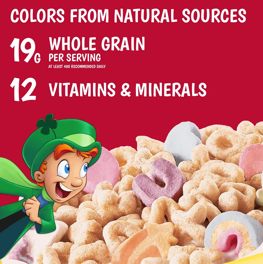 Сухий сніданок General Mills Lucky Charms Jumbo Unicorns with Marshmallows Family Size 527г - фото 3