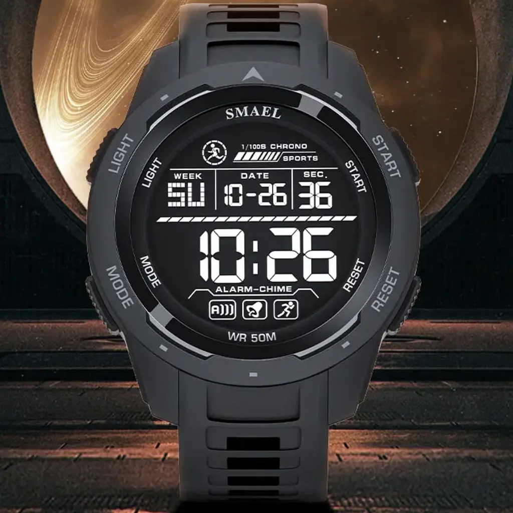 Наручний годинник чоловічий Smael Brutto Pro Чорний (3274) - фото 3
