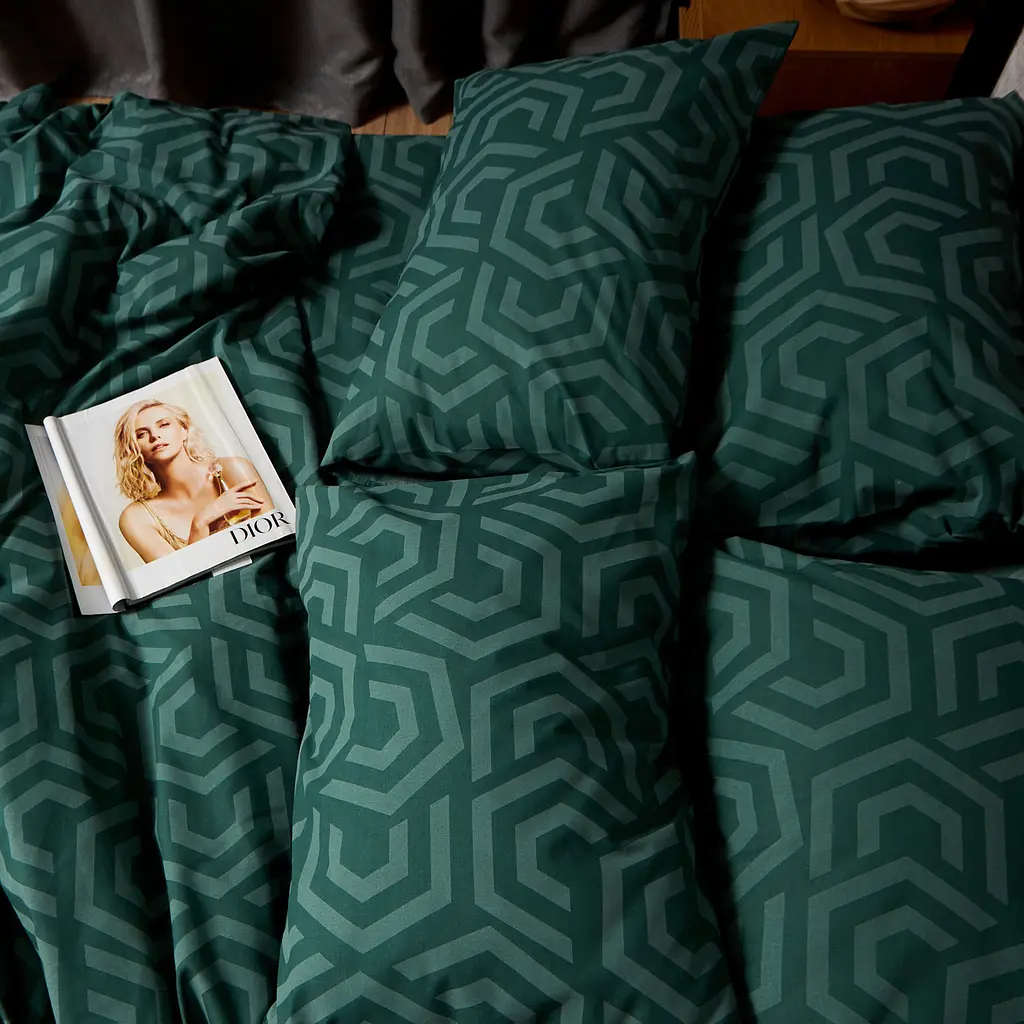 Набір наволочок Moon&Star Бязь Gold Люкс Emerald Maze 70х70 см 2 шт - фото 4