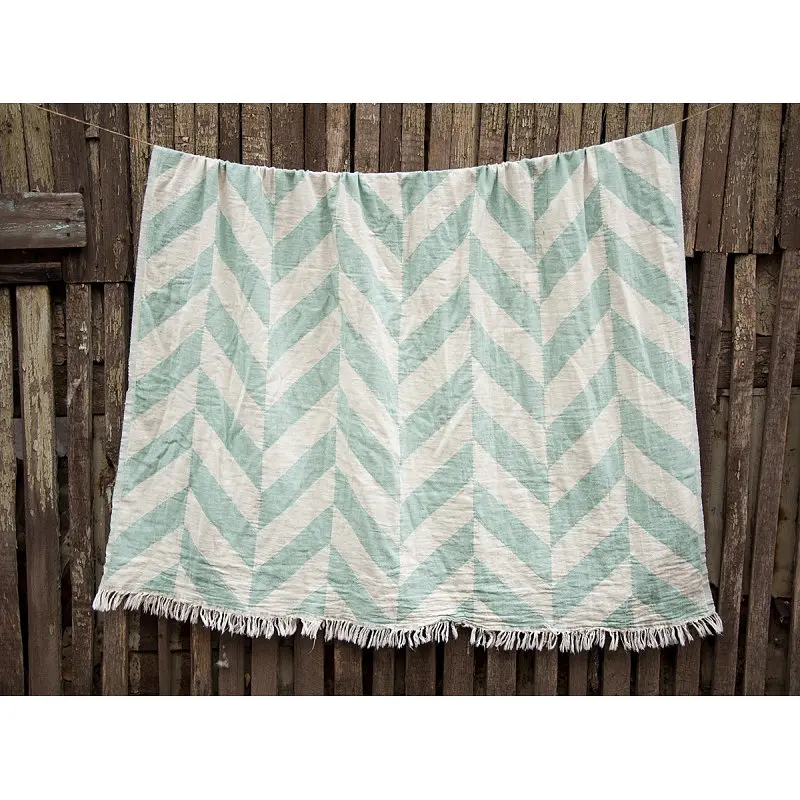 Плед-накидка Barine - Fishbone Throw Sage 130*180 - фото 4