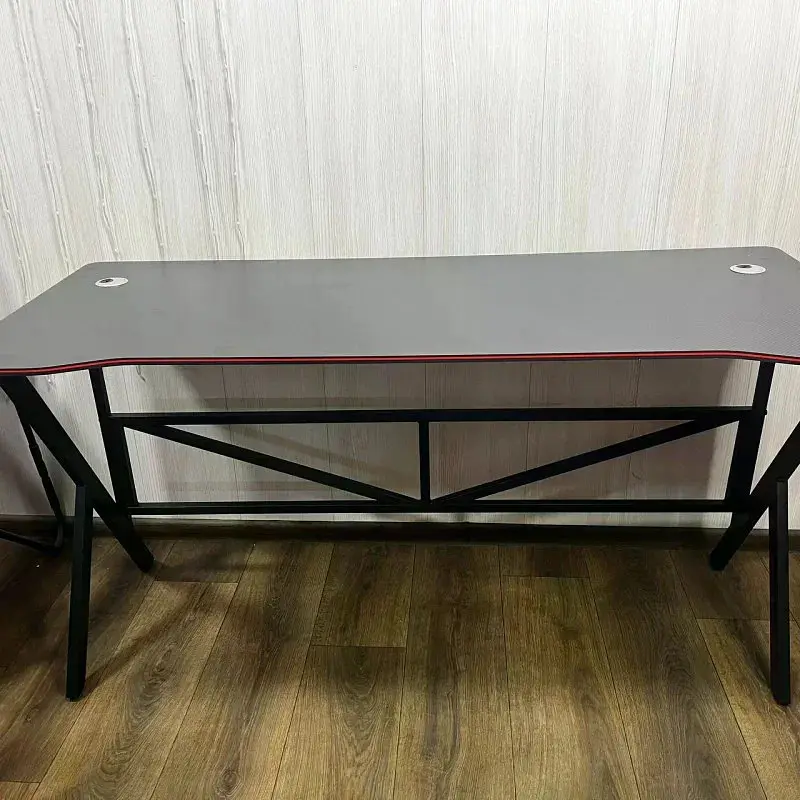 Ігровий комп’ютерний стіл 120×60×74,5 см чорний для ПК і ноутбука - фото 2