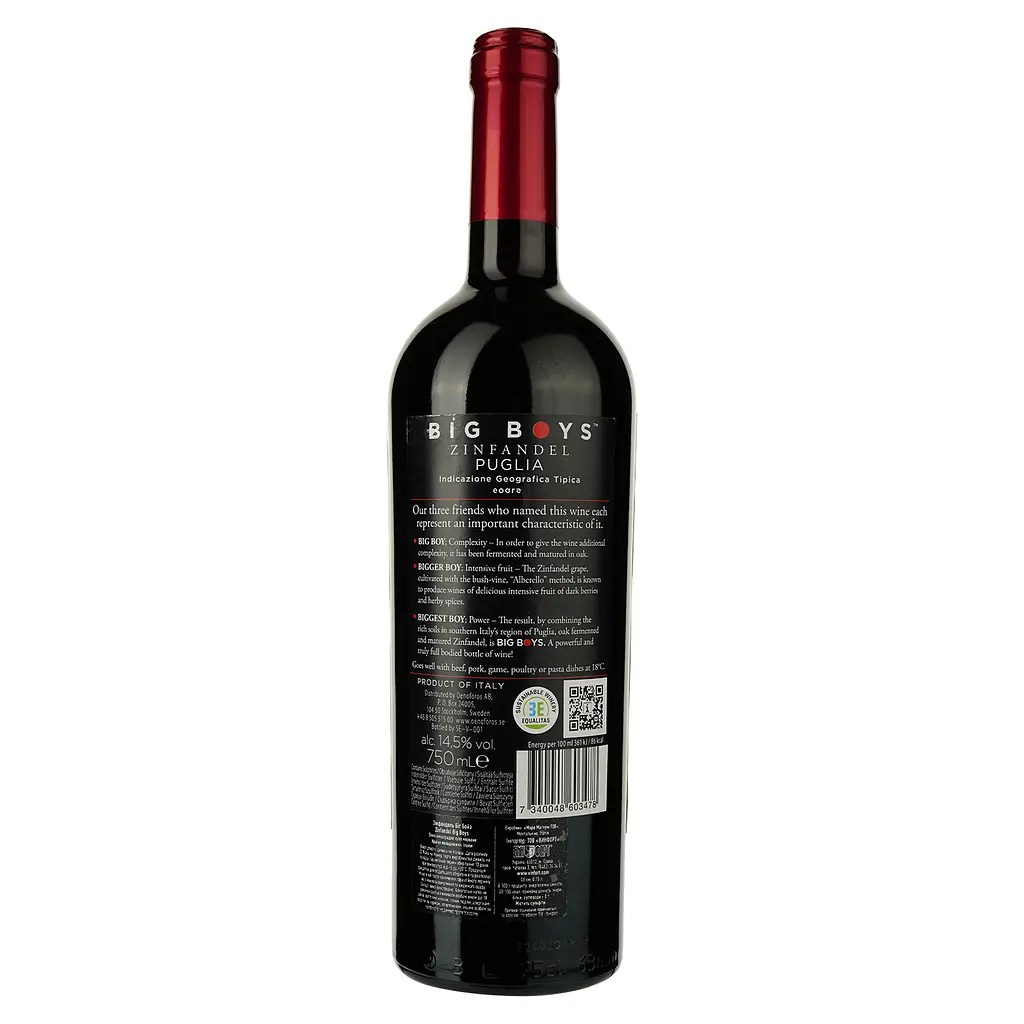 Упаковка вина Mare Magnum Zinfandel Big Boys червоне сухе 4.5 л (0.75 л x 6 шт.) - фото 3