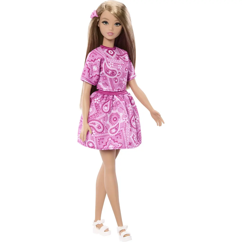 Лялька Barbie Модниця у рожевій сукні з візерунком пейслі (JJN62) - фото 3