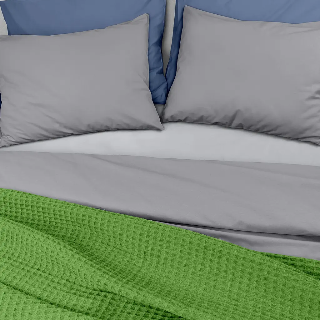 Плед-покривало Cosas Lime Greek Waffle вафельний 160х230 см лайм (Blanket_51Lime_GreekWaffle_160x230) - фото 2