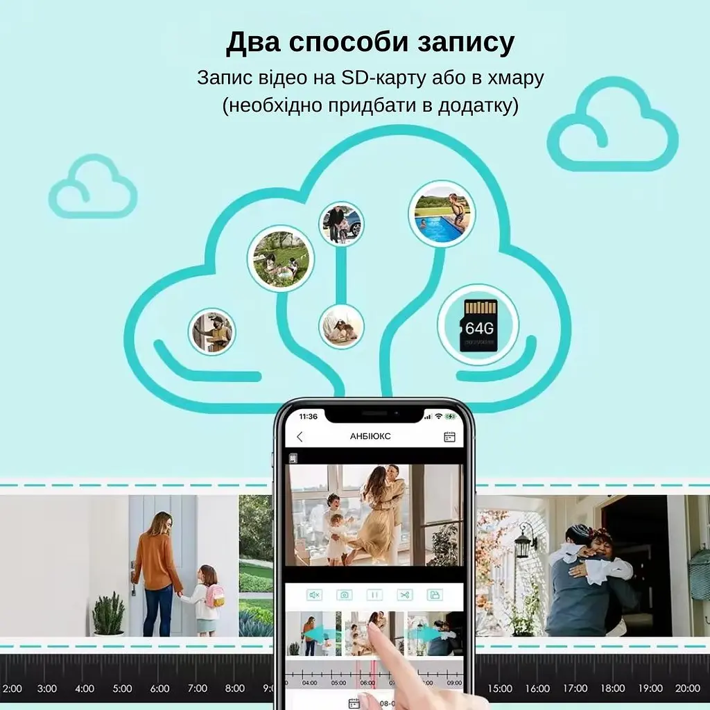 IP-камера уличная с аккумулятором и двойным объективом XON SmartCam 4G 8000mAh Solar 1080P (KCBSM22VW 7478) Белая - фото 9