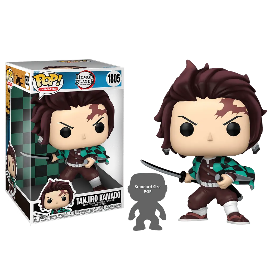 Фигурка Funko POP Jumbo: Танджиро Камадо 1805 из аниме Клинок рассекающий демонов Demon Slayer - фото 2