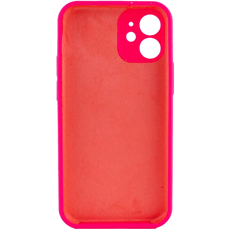 Чохол Epik Silicone Case Full Camera Protective AA NO LOGO для Apple iPhone 12 6.1 Рожевий/Barbie pink - фото 2