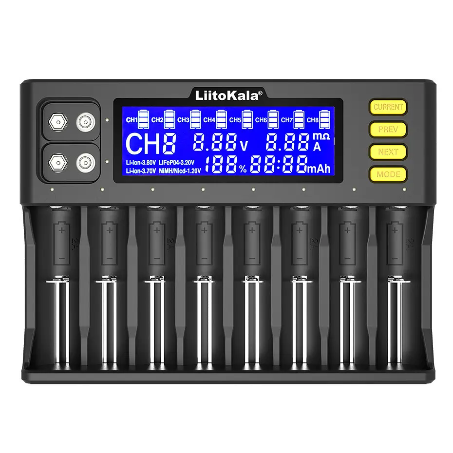 Зарядний пристрій LiitoKala Lii-S8 8 каналів Чорний (1480541549) - фото 2