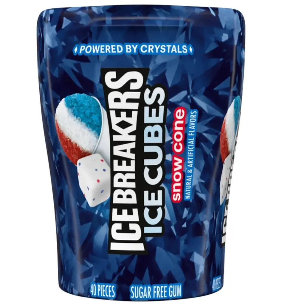 Жувальна гумка Ice Breakers Ice Cubes Snow Cone Flavored Sugar Free 92г