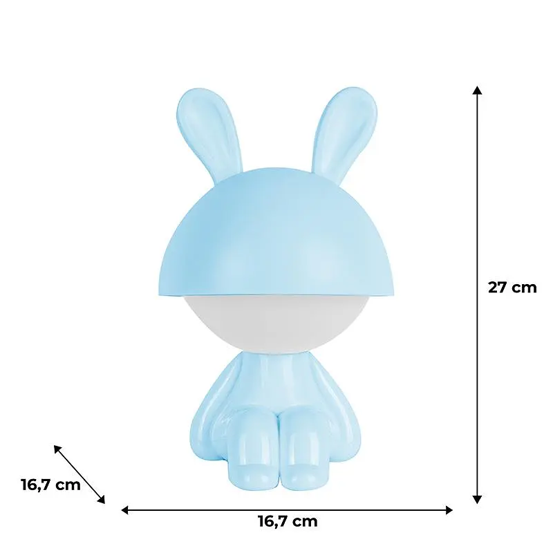 Світильник-нічник Kite LED з акумулятором Cute Bunny блакитний (K25-316-1-3) - фото 5