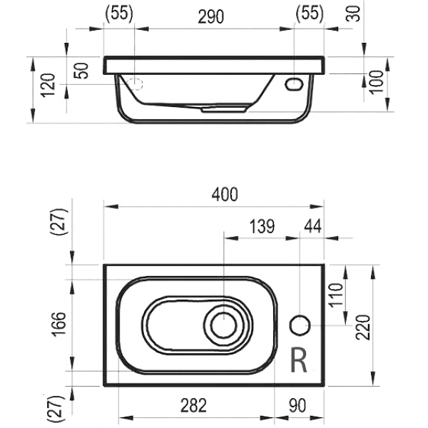 Умивальник Ravak Chrome R 40x22 XJGP1100000, Білий - фото 2