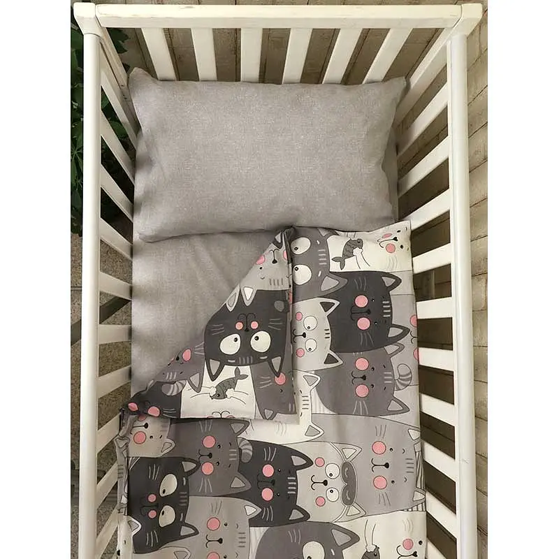 Комплект постільної білизни Vintage Немовля 60х120 см бязь (932.02_Grey Cat) - фото 4