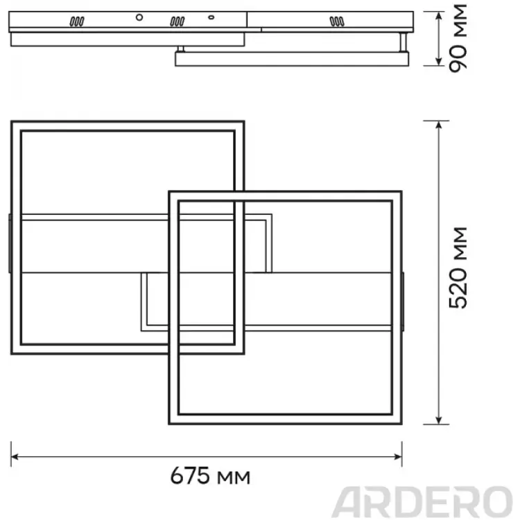 Світлодіодний накладний світильник Ardero AL6496ARD Urban B 75Вт чорний (81063) - фото 2