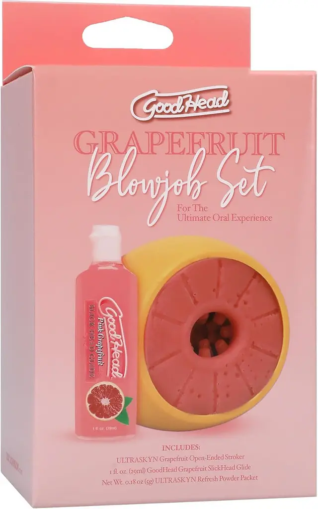 Набір для мінету Doc Johnson GoodHead Grapefruit Blowjob Set - Yellow Doc Johnson SX1322 101478 - фото 7