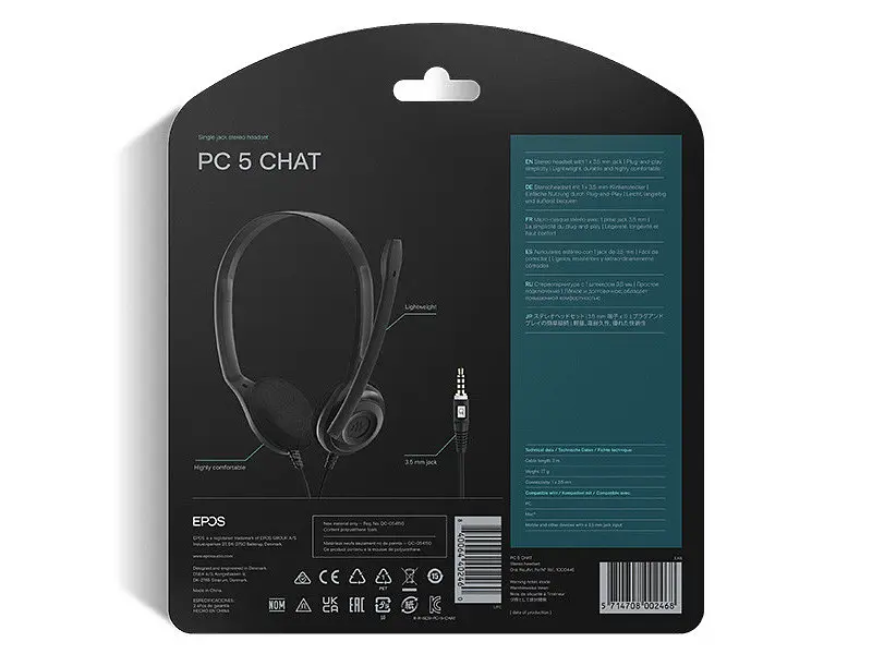 Спеціалізована гарнітура Sennheiser EPOS PC 5 Chat (1000445) - фото 8