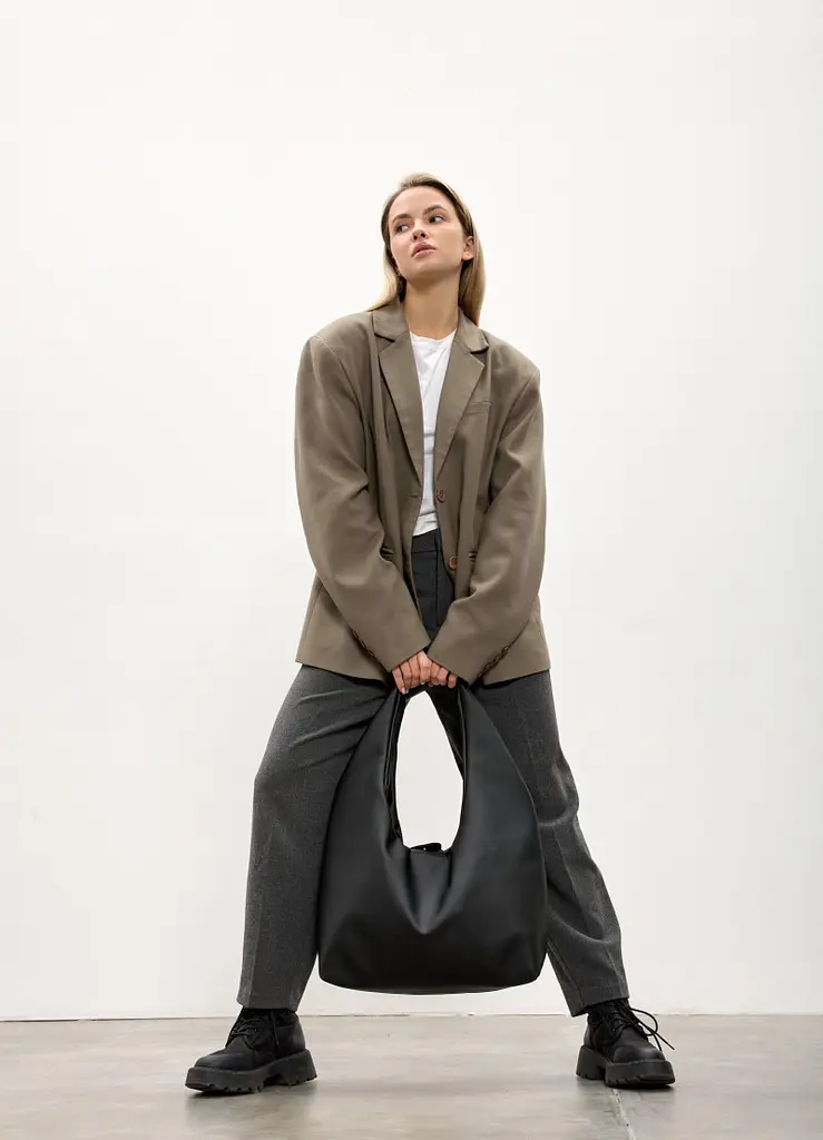 Сумка жіноча Sambag HOBO L чорний 34 х 37 х 16 см (53300001) - фото 4