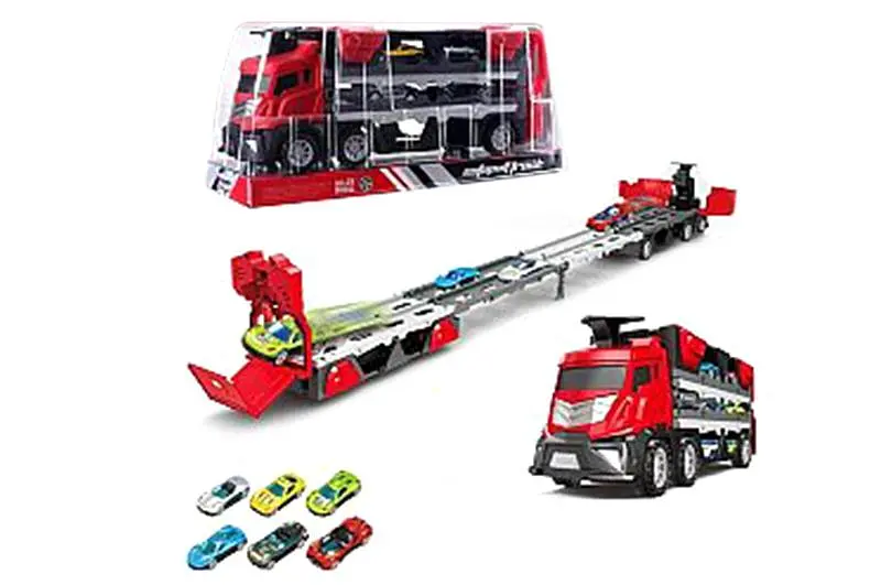Іграшковий автовоз гоночний трек з катапультою та машинки Catapult Truck 802M - фото 2