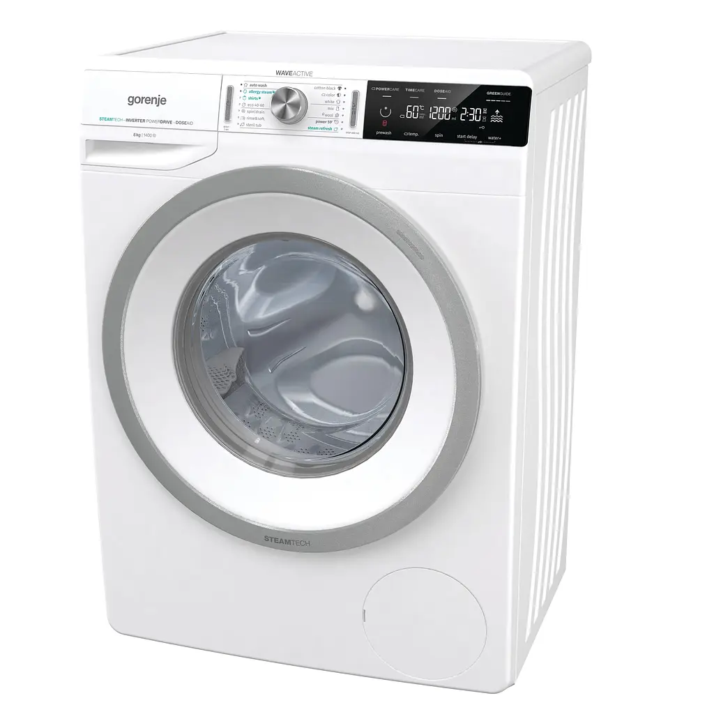 Пральна машина Gorenje з фронтальним завантаженням WA84SDS, 8кг, 1000, A+++, Пар, глибина 47см, Дисплей, Білий (WA84SDS) - фото 3