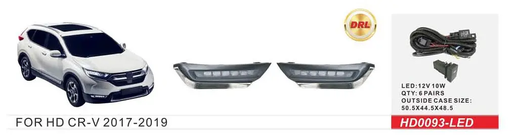 LED Протитуманні фари для Honda CR-V 2017-10W з проводкою Комплект (HD-0093 LED) - фото 2