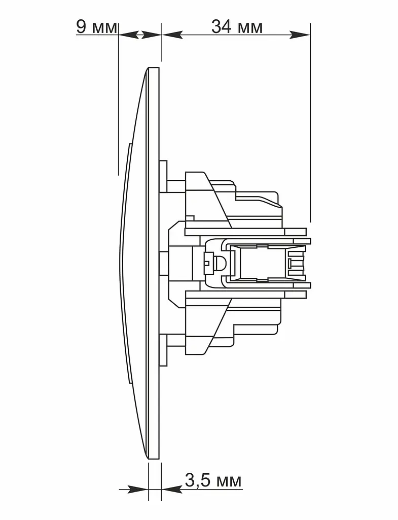 Розетка Titanium Standart одинарна із заземленням біла (TF-ST-SK1G-W) - фото 5