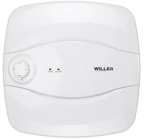 Водонагрівач Willer PU15R New optima mini, білий, 1500W, 15л, мокрий ТЕН, вертикальний, механічне керування, під мийкою,