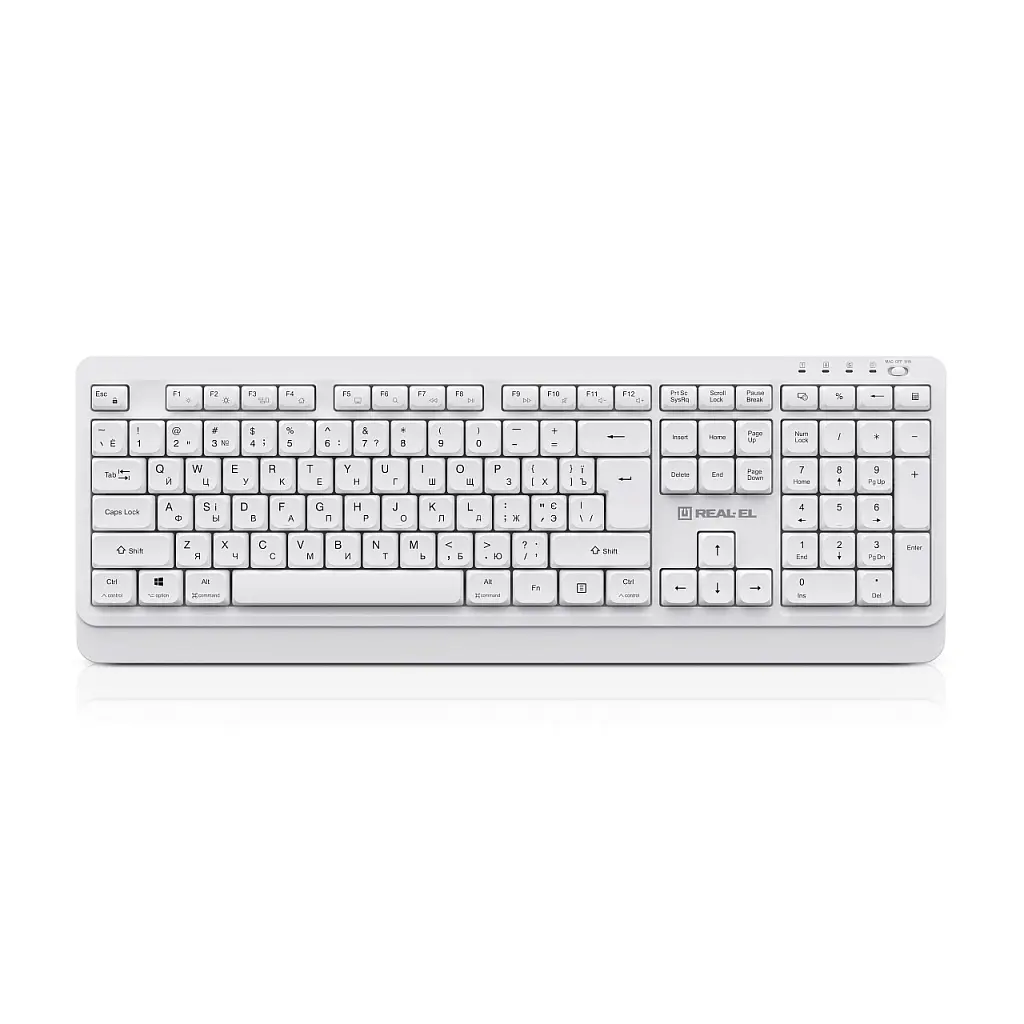 Клавіатура REAL-EL RK-761W Wireless White (EL123100059)