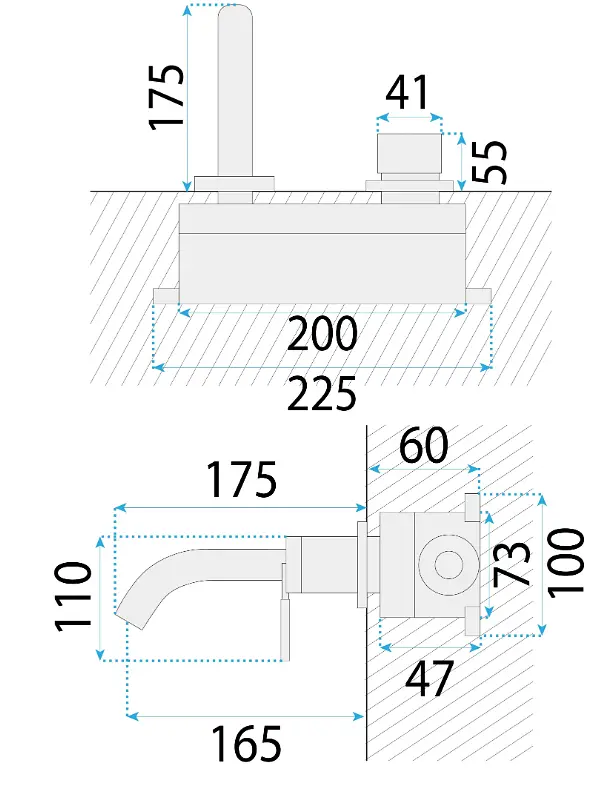 Змішувач для умивальника Rea Argon + BOX прихованого монтажу brushed copper REA-B2093 - фото 4