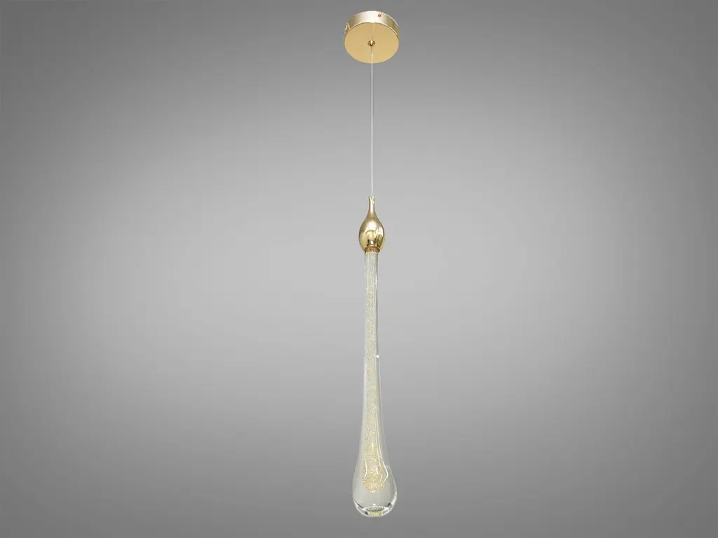 Потолочная люстра LED Diasha 3003/1G, 3W, золотая, регулируемая высота, современный стиль для коридора, гостиной - фото 3