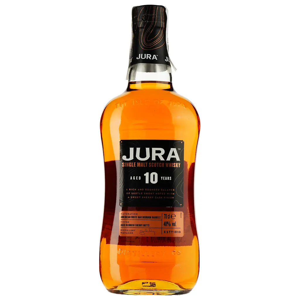 Віскі Jura 10 yo Single Malt Scotch Whisky, 40 %, 0,7 л + 2 келихи (50186) - фото 2