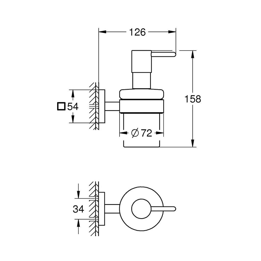 Дозатор для рідкого мила Grohe QuickFix Start Cube 410982430, Чорний матовий - фото 2