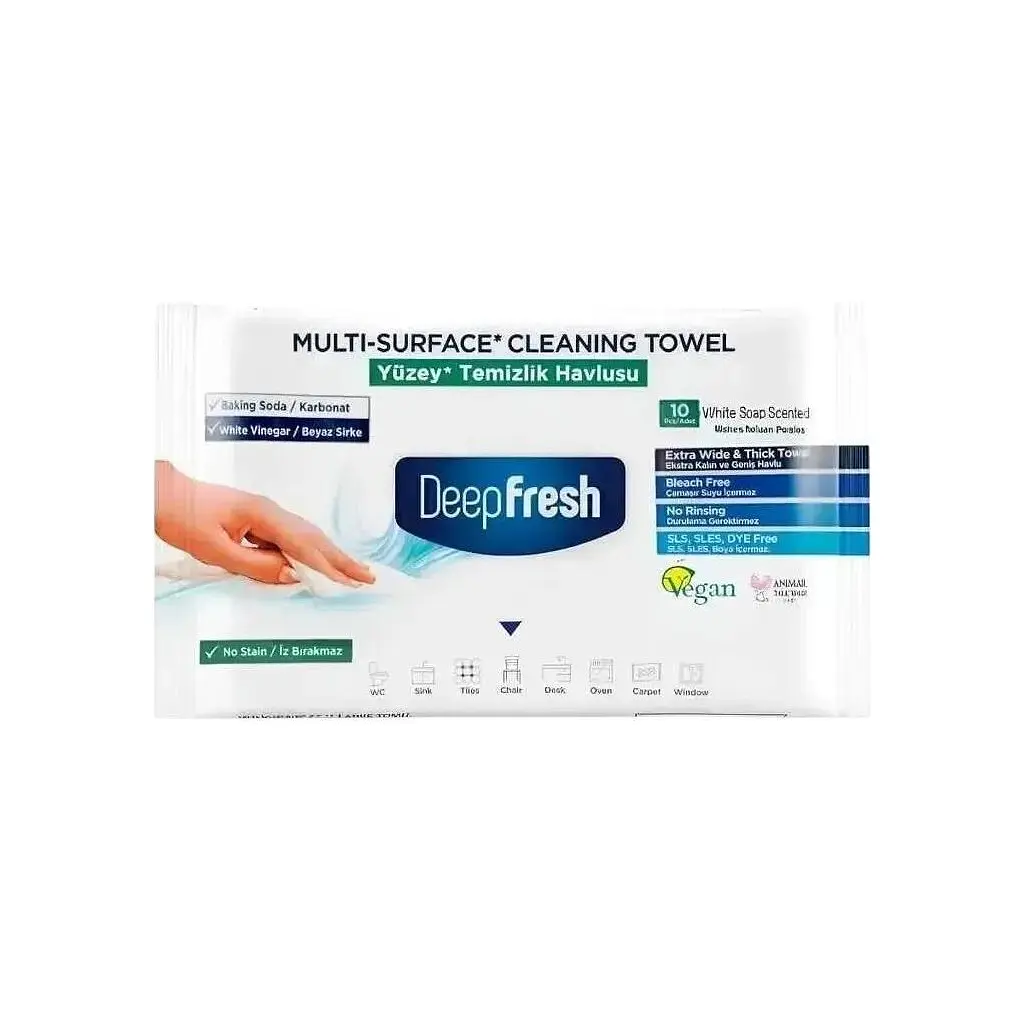 Серветки для прибирання Deep Fresh Multi-Surface Cleaning Wipes Універсальні 10 шт. (8681554633702)