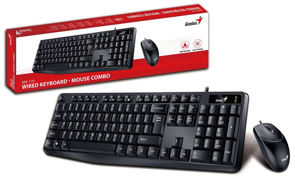 Комплект (клавіатура + миша) Genius KM-170 USB Black Ukr (31330006409) - фото 3